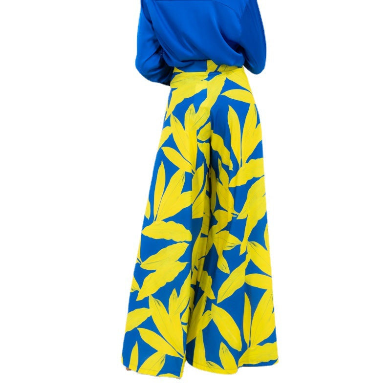 ELARA PARIS™ | Ensemble Tropical Électrique – Contraste Bleu Audacieux & Jaune Vibrant