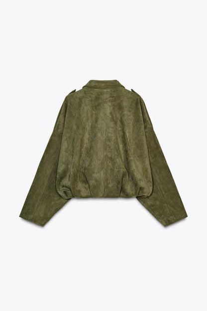 ELARA PARIS™ | Veste Oversize Suédée – Effortless Chic & Tendance Moderne