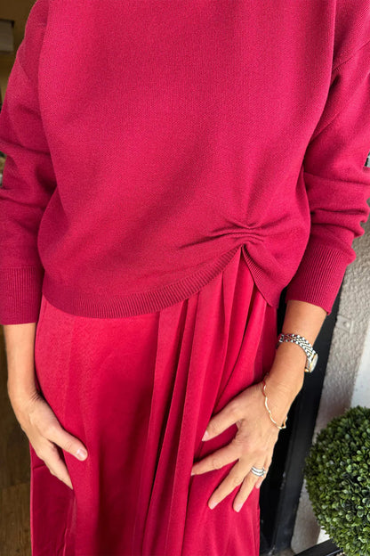 ELARA PARIS™ | Robe Pull Élégance – Effet Deux-Pièces