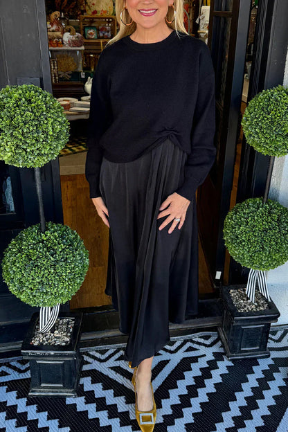 ELARA PARIS™ | Robe Pull Élégance – Effet Deux-Pièces