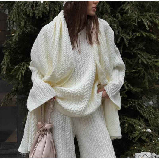 ELARA PARIS™ | Ensemble Hiver 3 Pièces Élégance – Style Raffiné & Confort Absolu