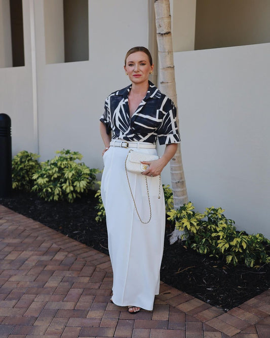 ELARA PARIS™ | Jupe Midi Drapée – Élégance Fluide & Confort Moderne