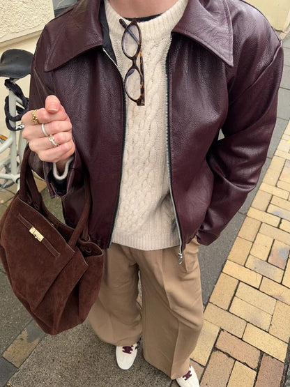 ELARA PARIS™ | Veste Emmy en PU – Intemporelle & Allure Moderne