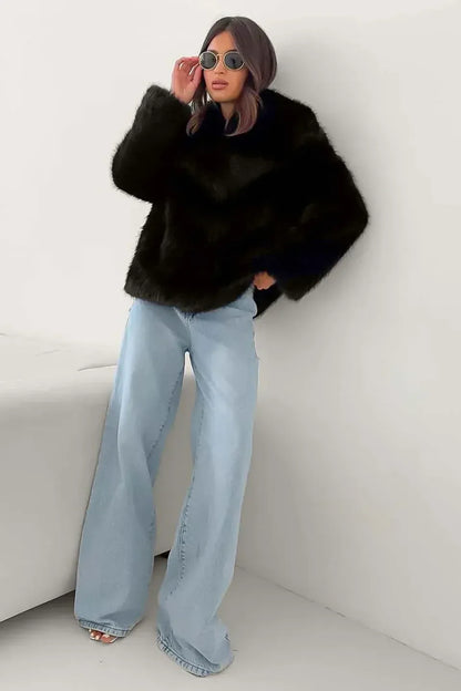 ELARA PARIS™ | Manteau Jessica en Fausse Fourrure – Luxe Douillet & Glamour Hivernal