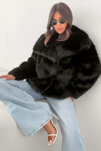 ELARA PARIS™ | Manteau Jessica en Fausse Fourrure – Luxe Douillet & Glamour Hivernal