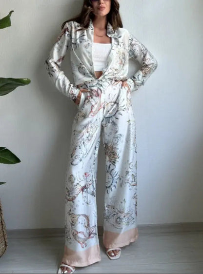 ELARA PARIS™ | Ensemble Satin Astral – Élégance Mystique & Confort Fluide