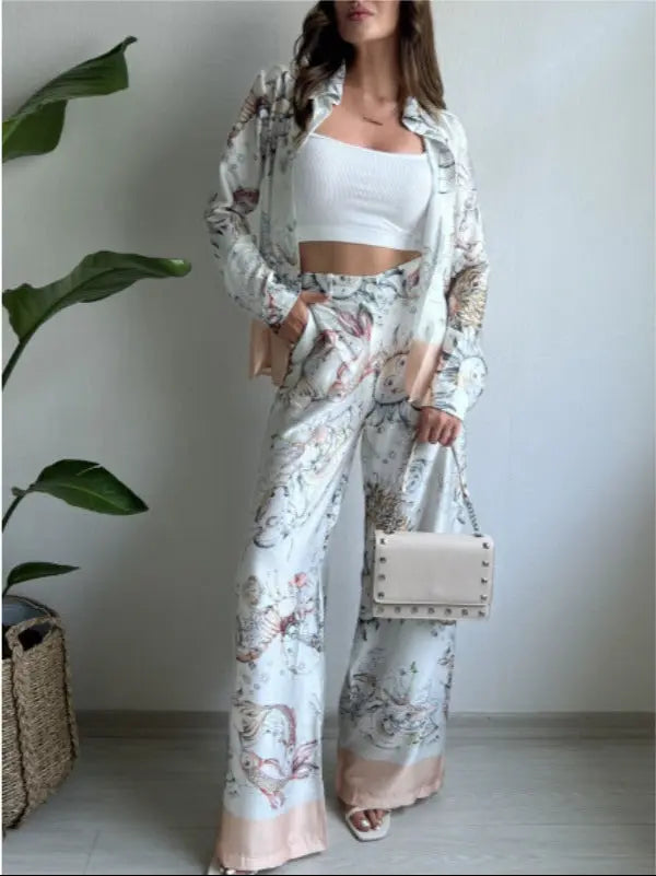 ELARA PARIS™ | Ensemble Satin Astral – Élégance Mystique & Confort Fluide