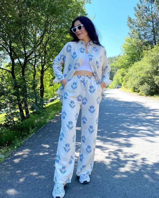 Elara Paris™ | Ensemble Fluide « Summer Blue » – Liberté & Fraîcheur