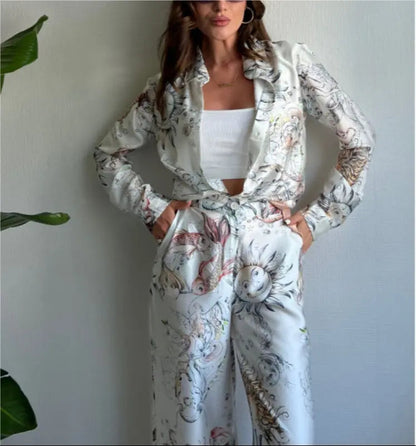 ELARA PARIS™ | Ensemble Satin Astral – Élégance Mystique & Confort Fluide