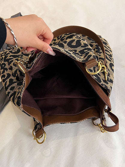 ELARA PARIS™ | Sac épaule imprimé léopard – Audace chic & élégance moderne