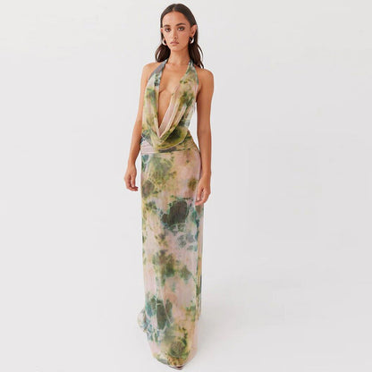 ELARA PARIS™ | Robe Longue Fluide Imprimée – Élégance Bohème & Fraîcheur Estivale